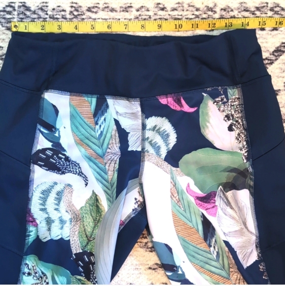 BOGO! Two Athleta Leggings. Relay gray & black and Oasis Contender, sz L - Picture 10 of 13